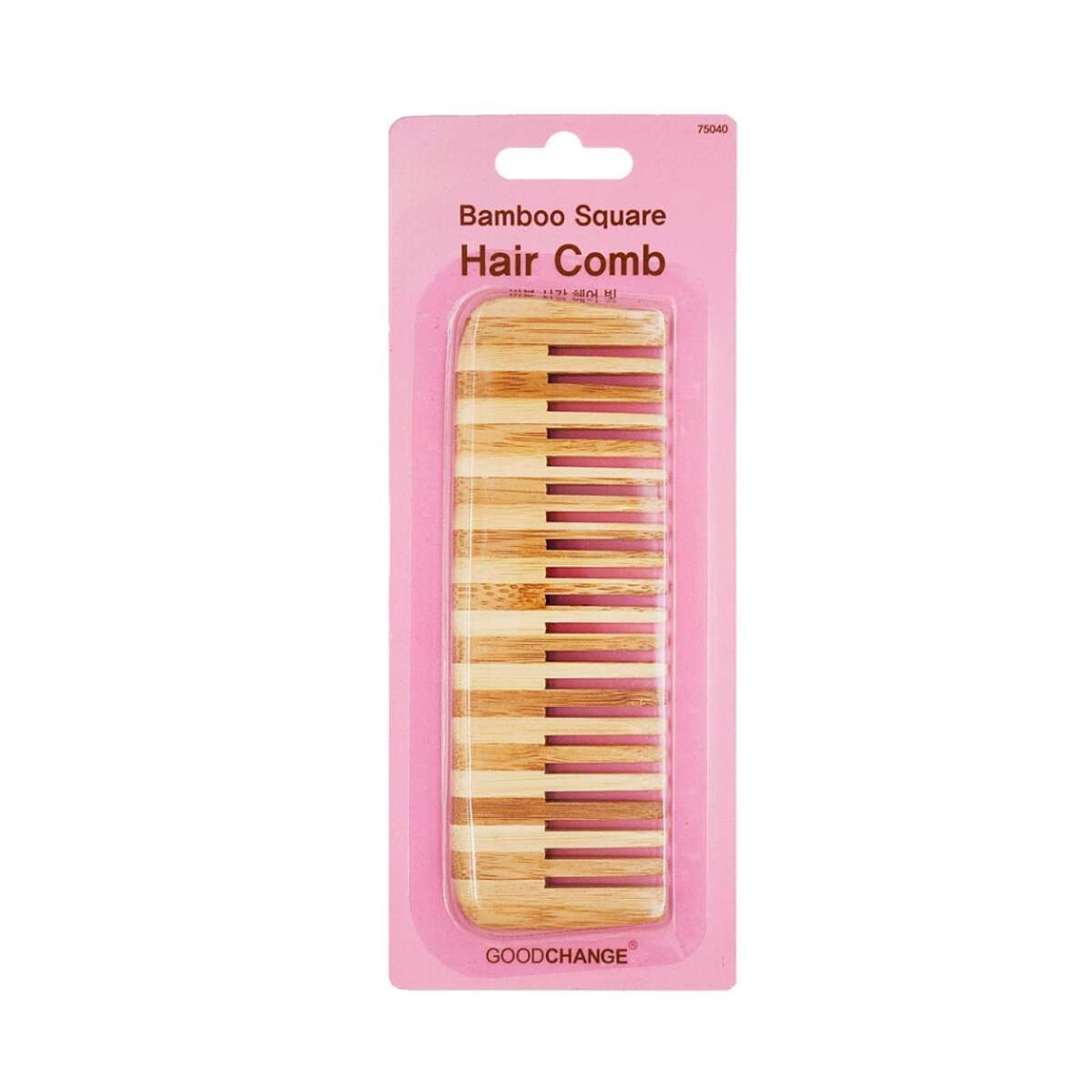 Peine Para El Cabello De Bambú Square - Hair Comb 