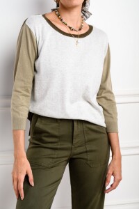 Sweater Color Block Safari