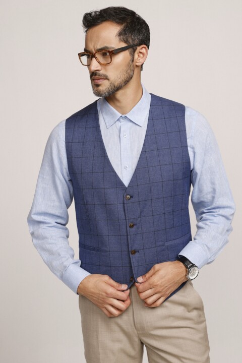 Chaleco Reversible Due Volti MARINO/AZUL