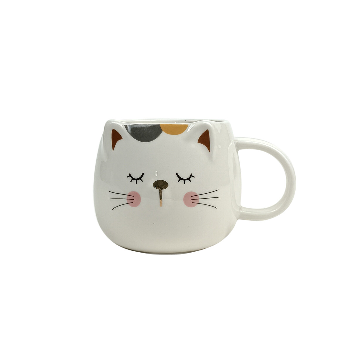 Taza De Cerámica Gatito - Blanco 