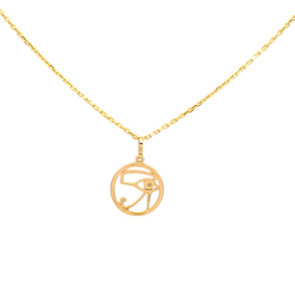 Dije colgante Ojo de Horus-Oro bajo-Sin piedra-CP8723 conpiedra