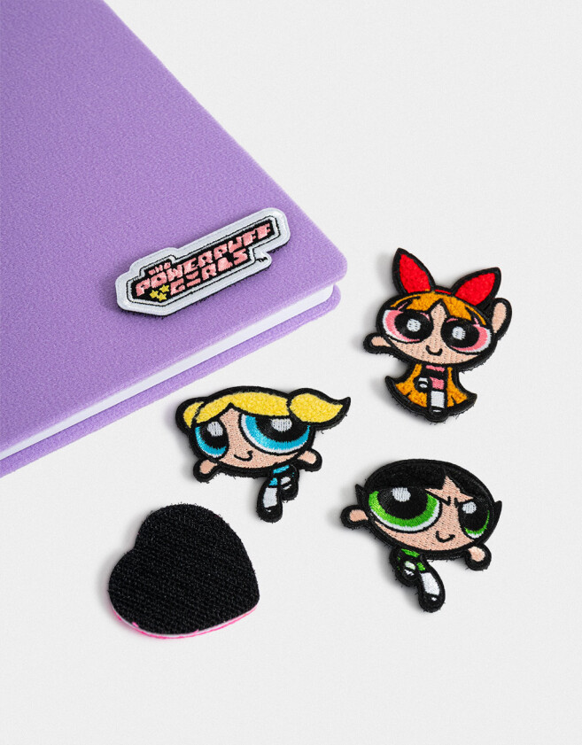 Anotadores Cuadernos y Memos Cuaderno A5 Parches "chicas Superpoderosas" - Violeta Lila