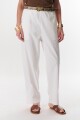PANTALON LINO STRECH BLANCO