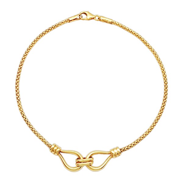 Pulsera Lazos córdon-Oro bajo-Sin Piedra-PU8047 sinpiedra