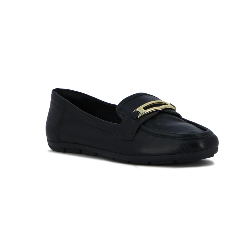 Comfortflex Zapato Mocarin C/ Hebilla De Dama Negro