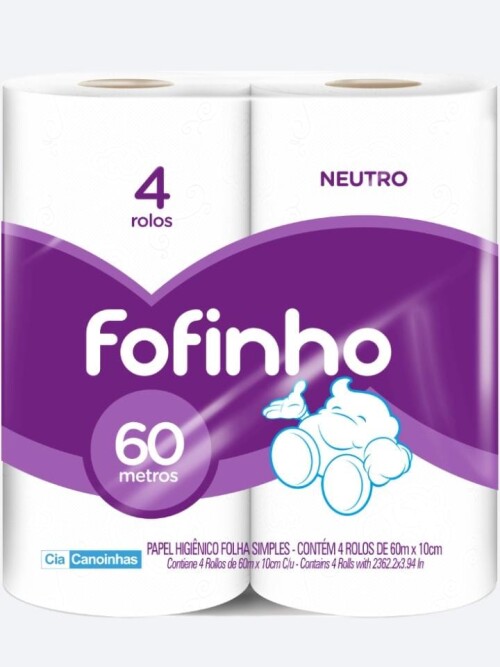 Papel Higienico Fofinho 4x60mts Papel Higienico Fofinho 4x60mts