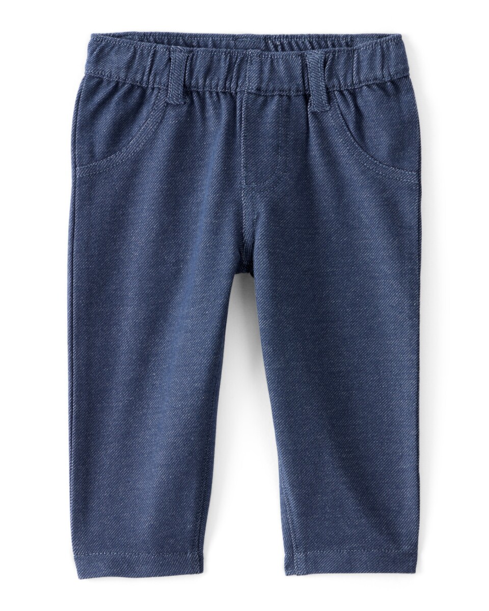 Pantalón de algodón, efecto denim 