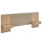 Respaldo Queen tapizado con mesa de luz - Moderna Hanover