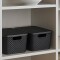 Set x2 caja simil ratán 7 lts NEGRO