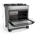 COCINA 5H A GAS HAMBURGO TITANIO - GRIS COCINA 5H A GAS HAMBURGO TITANIO - GRIS