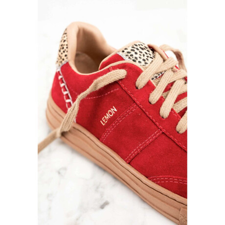 Zapatilla Gamuza Rojo