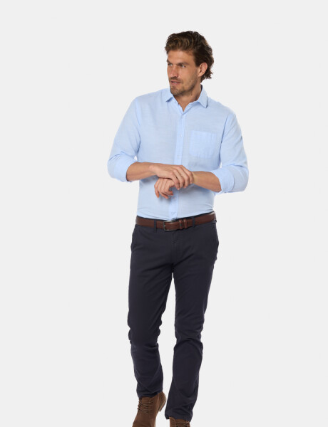 PANTALON CLÁSICO CON SPANDEX Azul