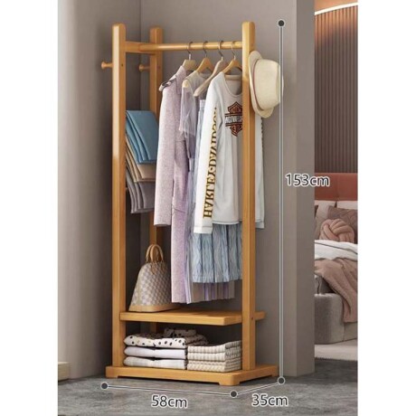 PERCHERO RECIBIDOR SMALL MADERA NATURAL-BEIGE