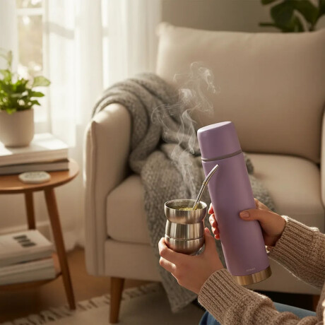 Set Termo Bala 750ml +mate 140ml +bombilla regalo Comet Lila
