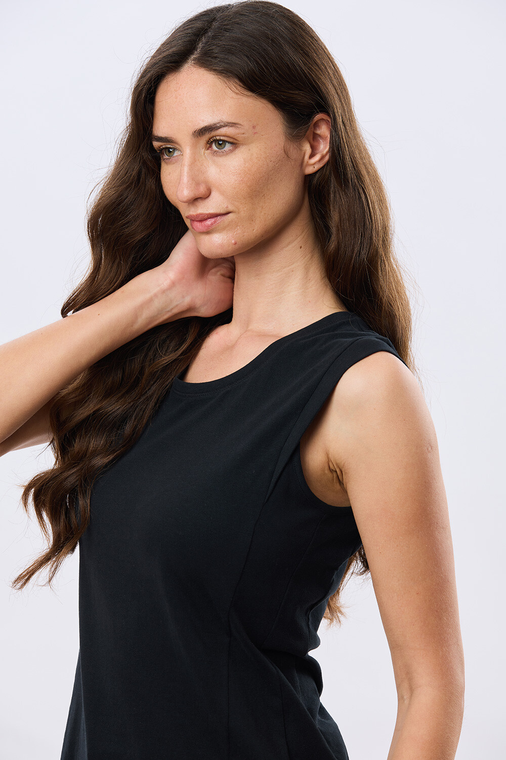 REMERA LISA DE ALGODÓN Negro