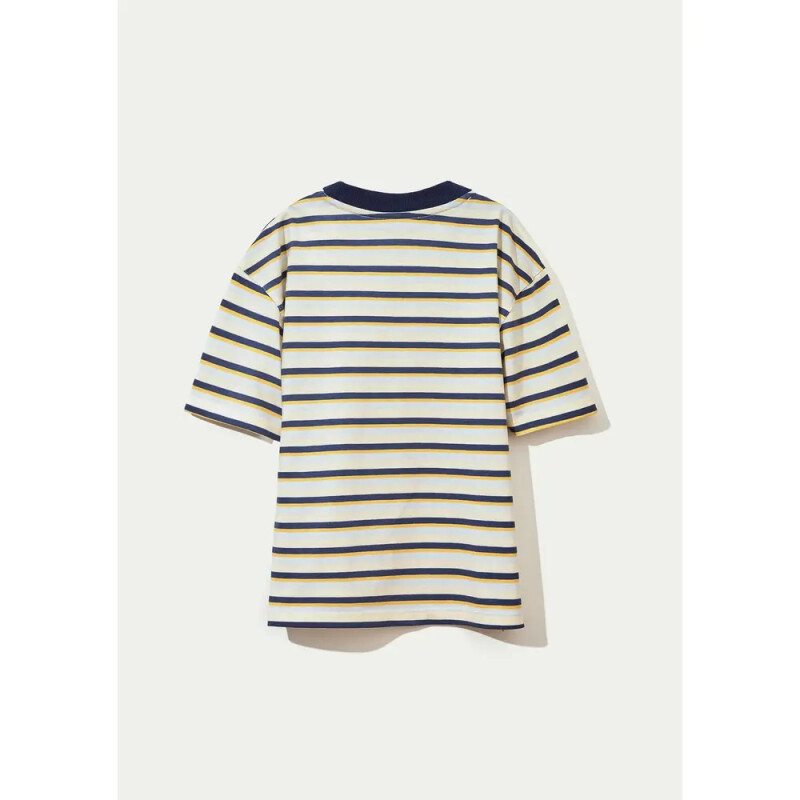 CAMISETA MM MASC AZUL CARIBE/CHUMBO/BLANCO