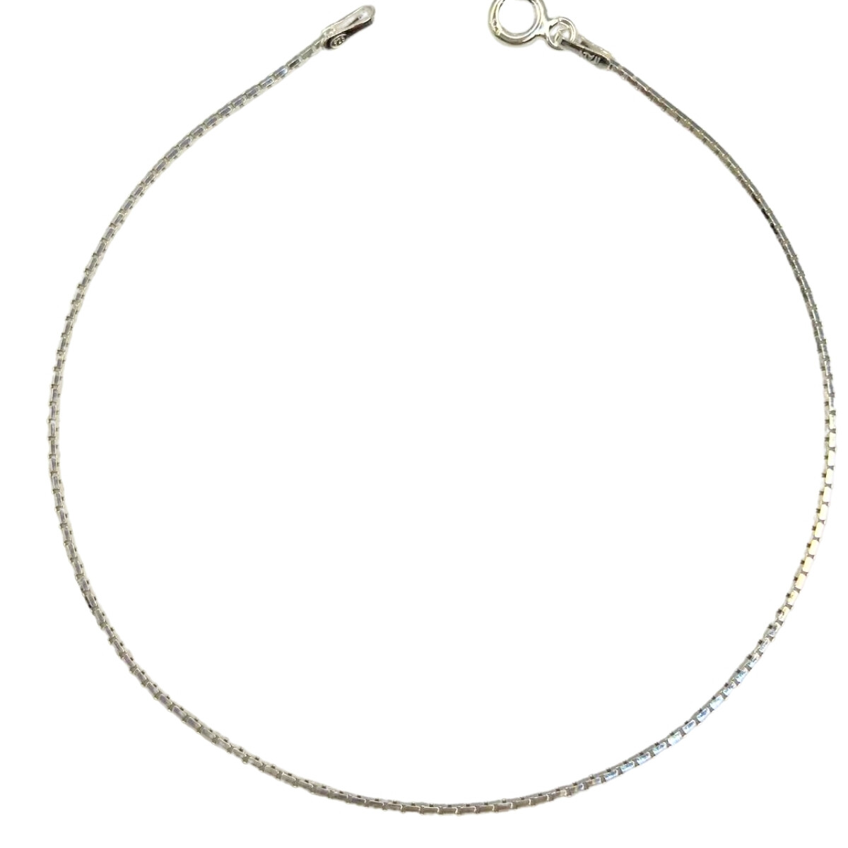 PULSERA DE PLATA VENECIANA , LARGO 19CM 