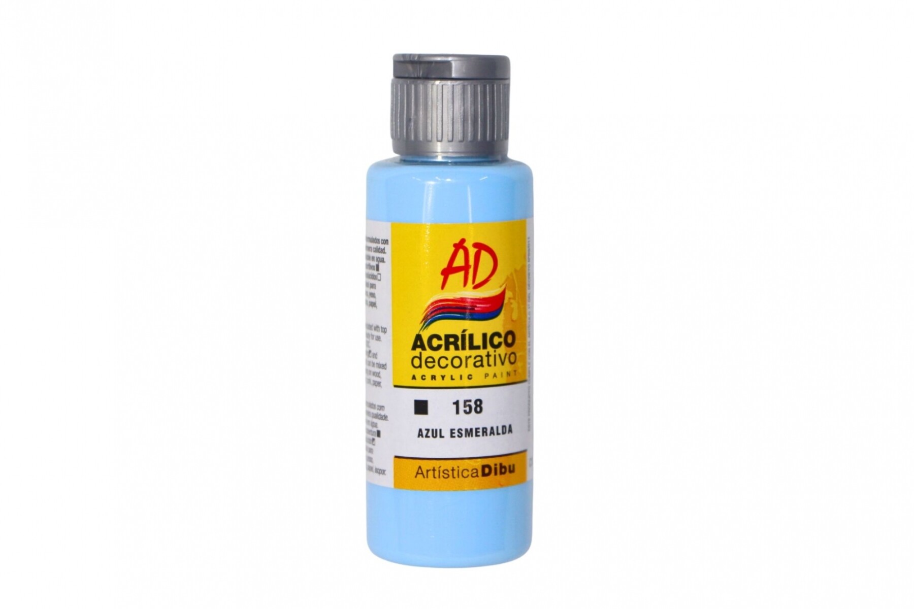 PINTURA ACRILICA ARTISTICA DIBU 60 ML. DIFERENTES COLORES - COLOR AZUL ESMERALDA 158 