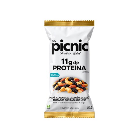 Frutos Secos Tostados c/pasas Sin Sal +11 Proteína 35g Picnic Mix Pas/mani/alm/ca S/s Picnic