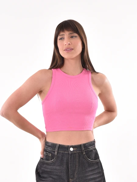 MUSCULOSA BASICA NEREA FUCSIA