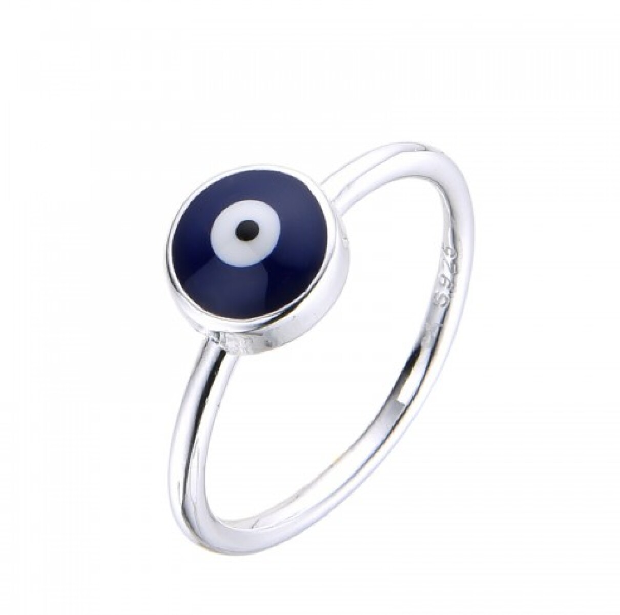 Anillo de plata 925 y esmalte, OJO TURCO. 