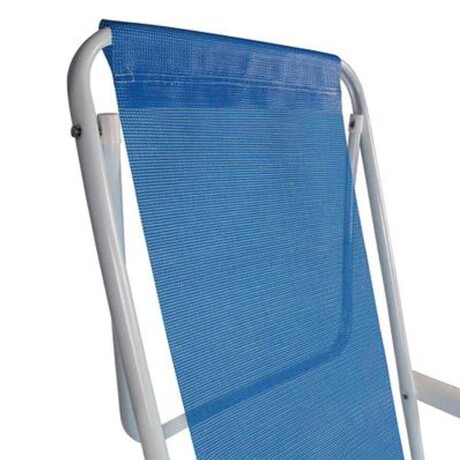 Kit 2 Reposeras Reclinables 8 Posiciones Acero Mor Sannet Azul