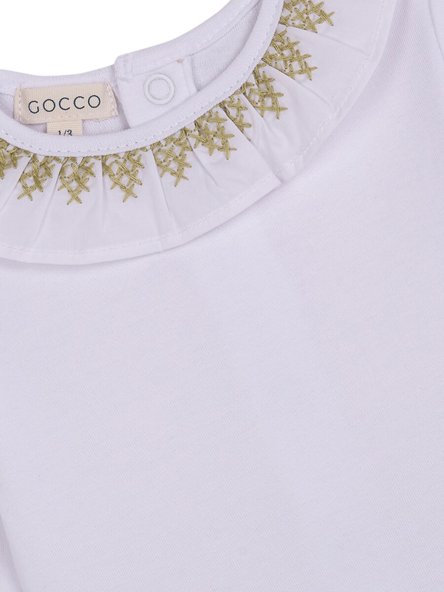 Body Manga Larga Con Blanco Optico