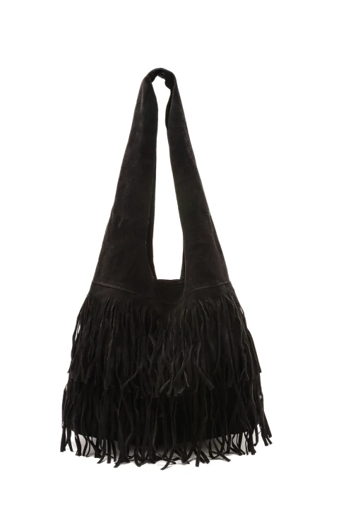 Bolso Flecos Negro