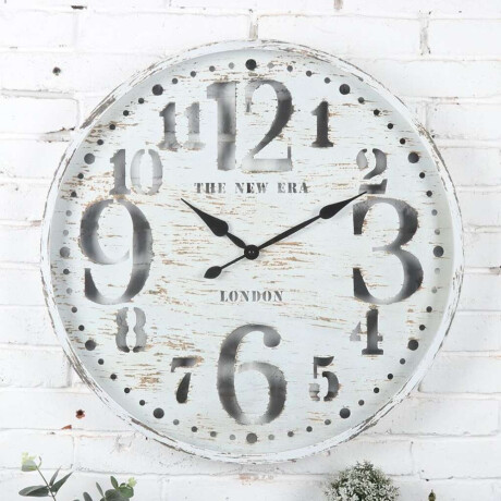 Reloj De Pared Hierro D60X6Cm Black And White