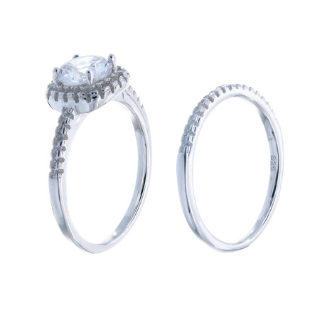 Anillo de plata 925 con circonia, CINTILLO. Anillo de plata 925 con circonia, CINTILLO.