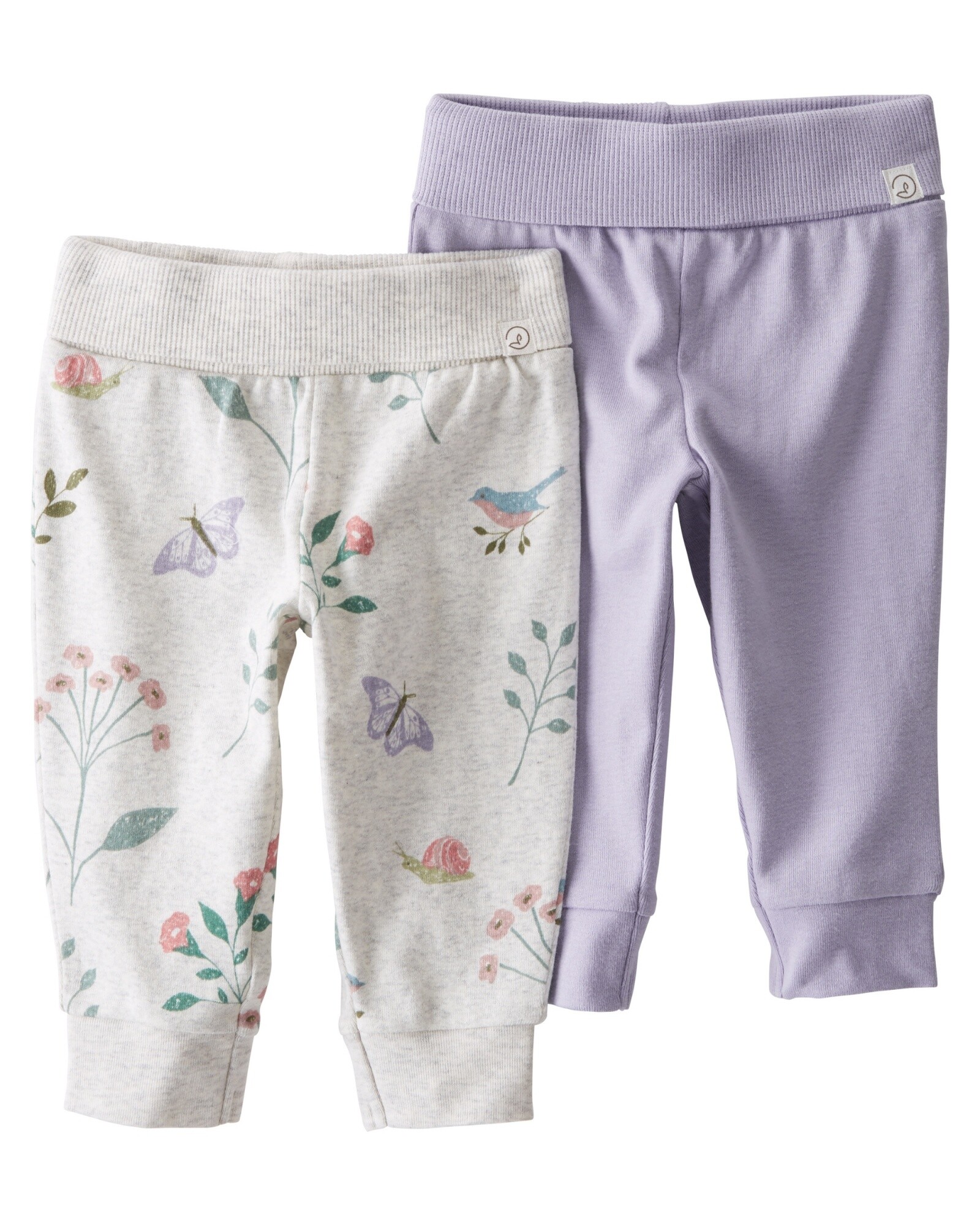 Pack dos pantalones de algodón orgánico Sin color