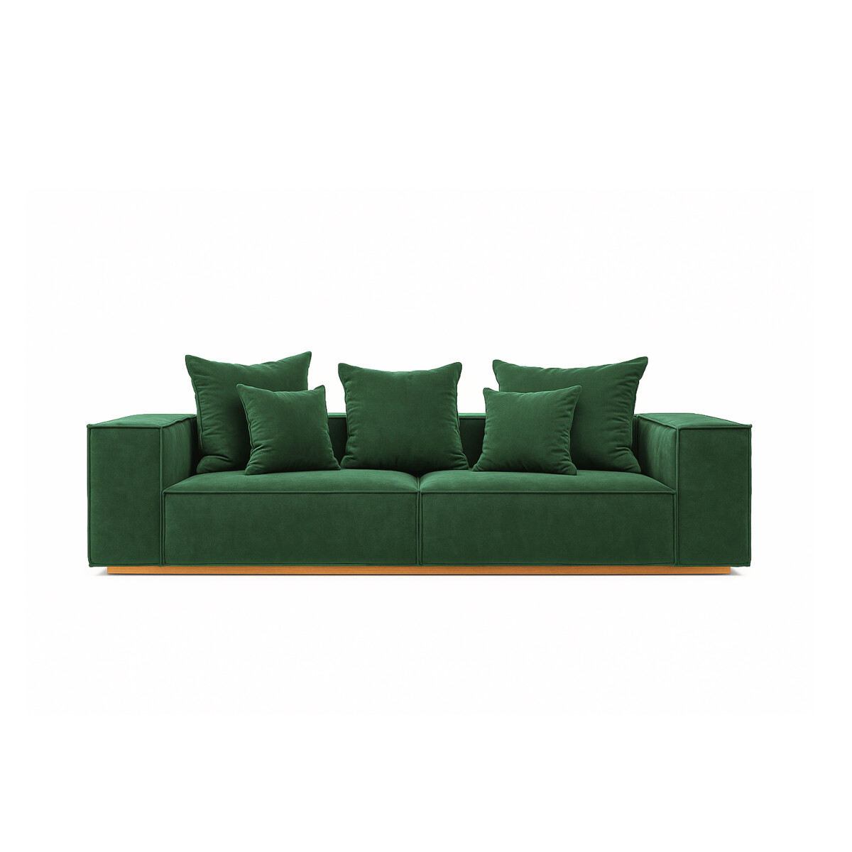 Sillón Luciana 4 Cuerpos Terciopelo Verde + Isla | EN EXHIBICION 