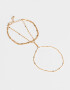 Pulseras Flexibles Pulsera Flexible Con Anillo Unido - Dorado