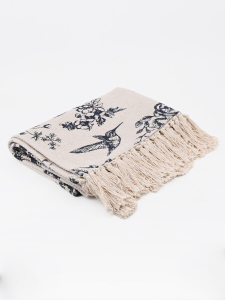 ALFOMBRA FLORAL C/FLECOS ESTAMPADO 1