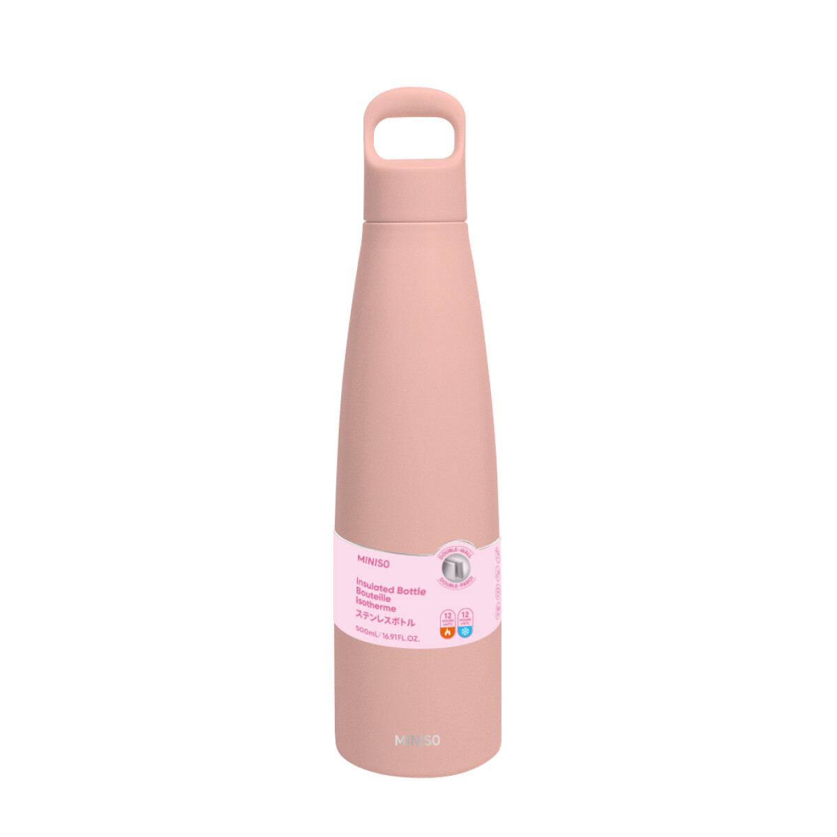 Botella térmica 500ml - rosa 