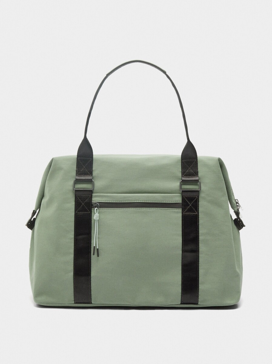 Bolso De Fin De Semana De Nylon - verde 