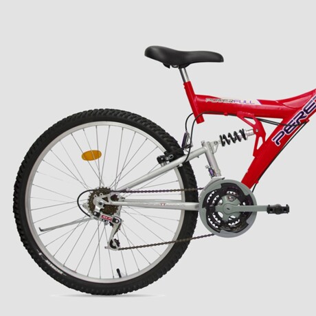 Bicicleta Montaña Peretti MTB Doble Suspensión Acero R26 21V Rojo
