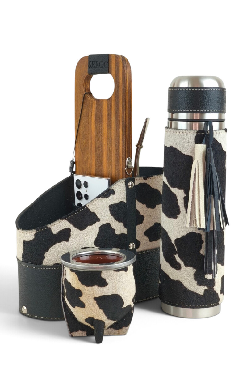 Set matero premium animal print Negro