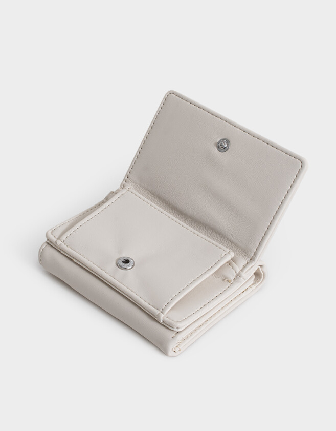 Billetera Billetera Cuerina Solapa - Blanco Crudo