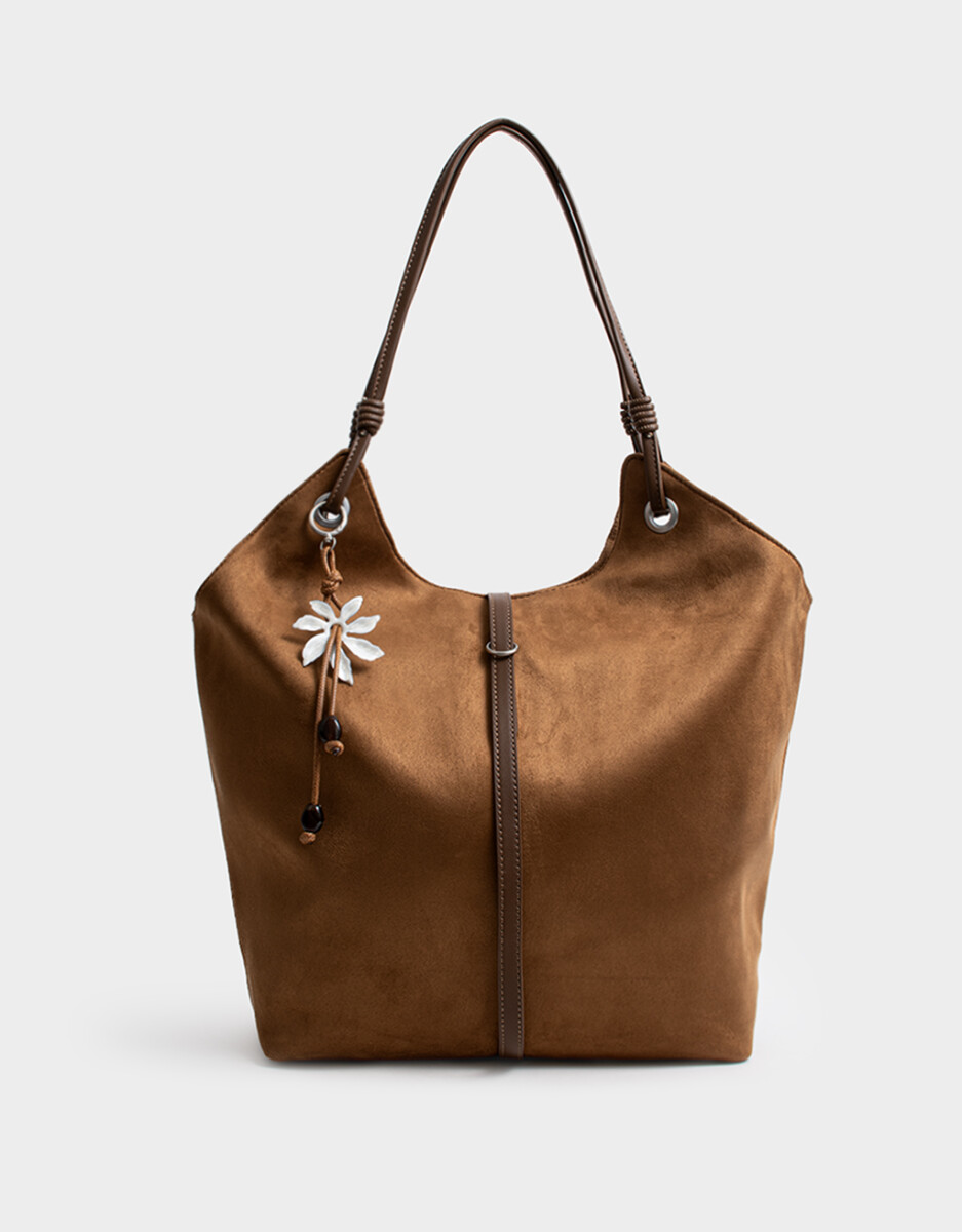 Cartera Shopper Suede Camel 