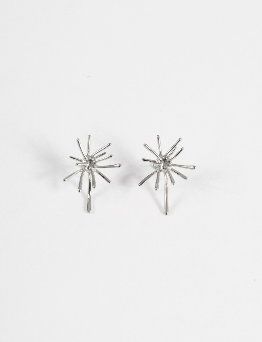 Caravanas sol acero - plateado 