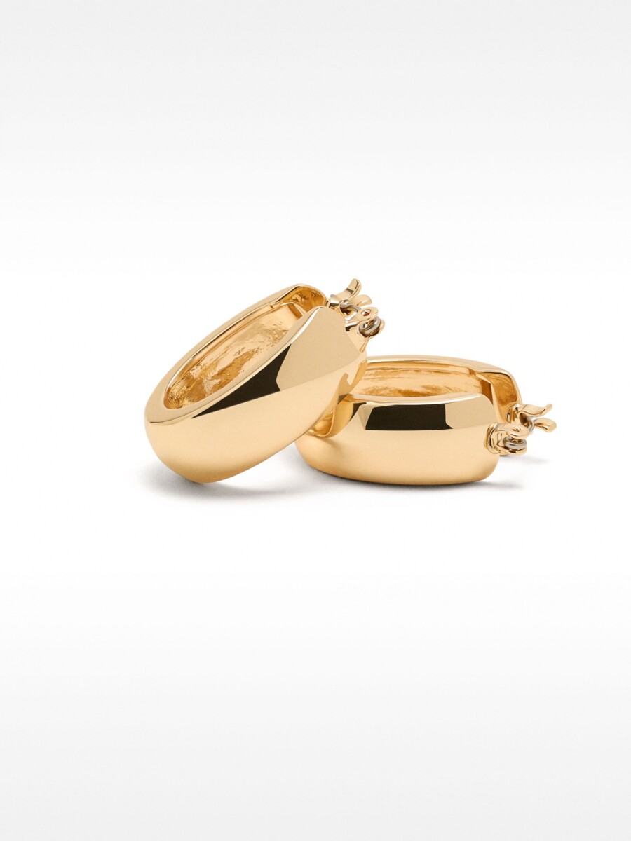 Aros Largos Lisos dorado