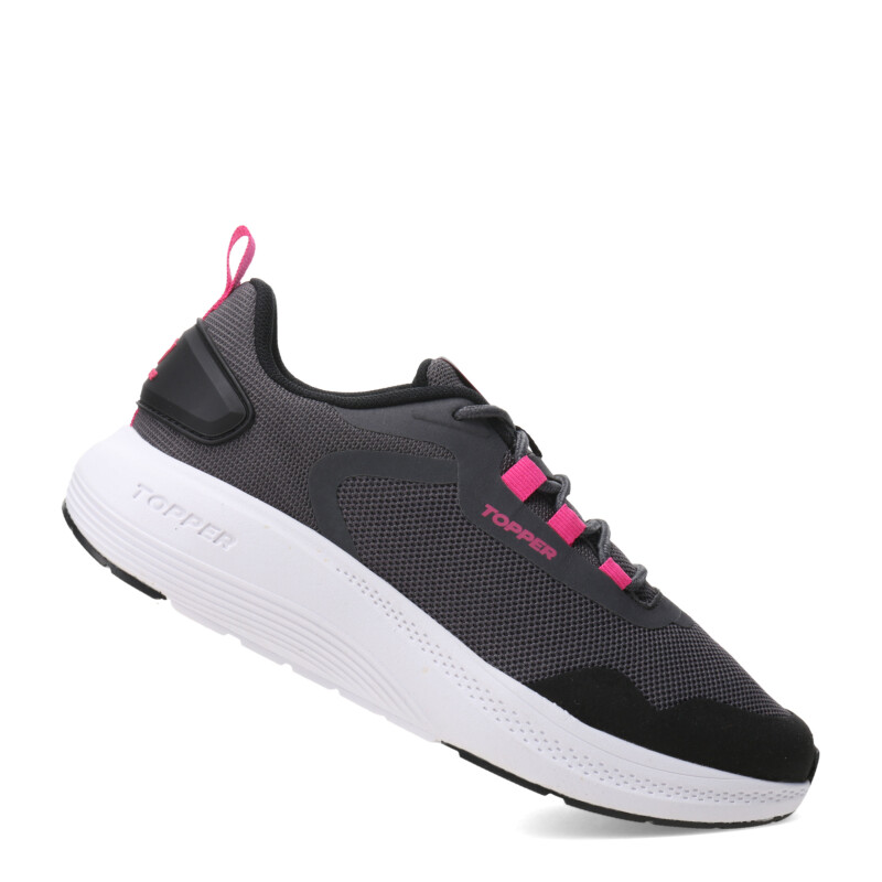 Championes Unisex Topper Gris Topo - Negro - Rosado