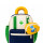 Mochila infantil con monedero Beige
