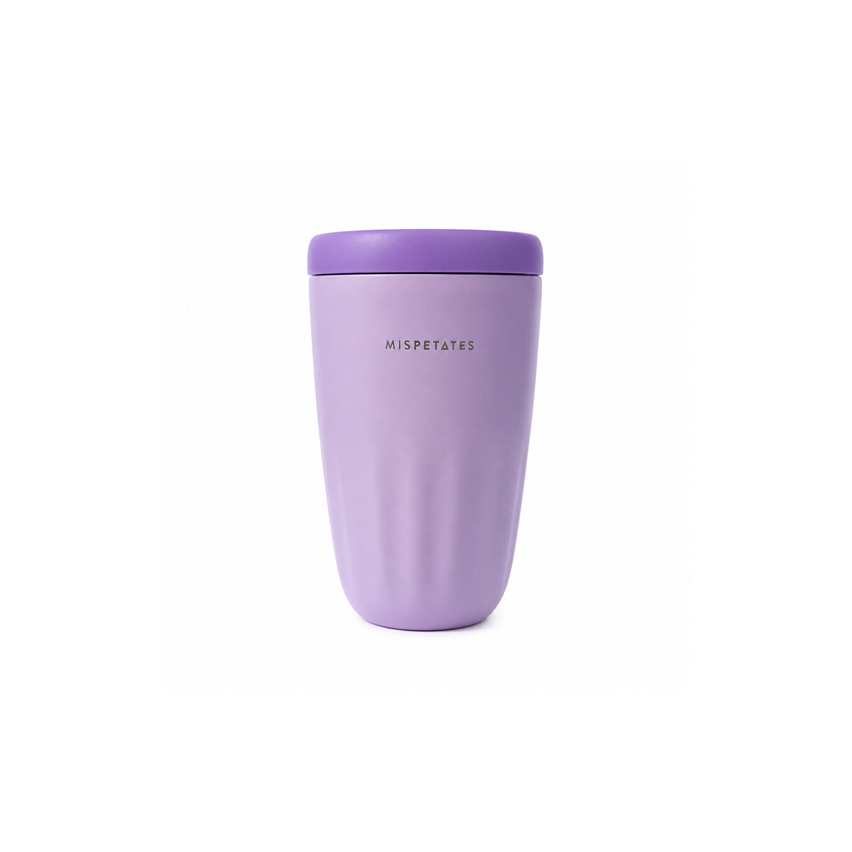 Vaso térmico acanalado con tapa 450ml - Lila 