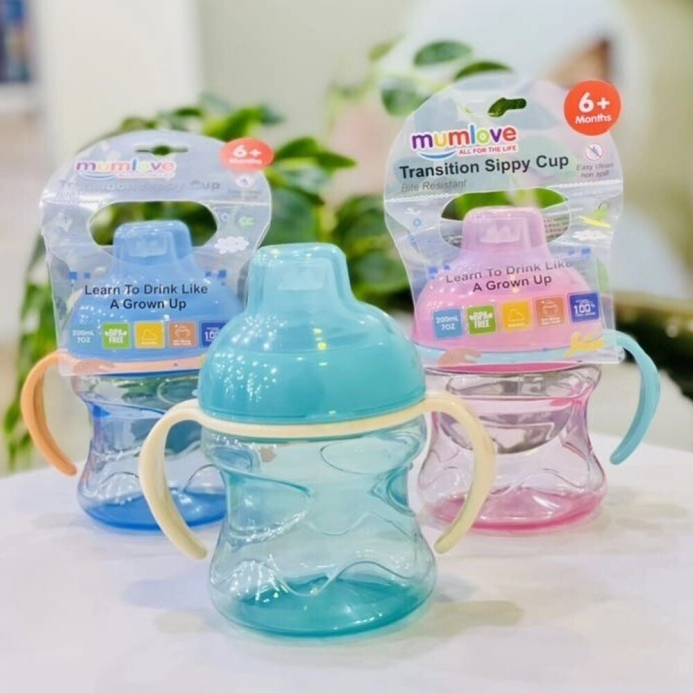 Vaso mumlove 6m+ boquilla silicona verde agua