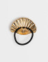 Gomitas Elásticas Cuff Gomita Elástica Caracola Metálica - Dorado