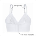 Soutien Top Deportivo Con Tiras Y Broche Color Blanco