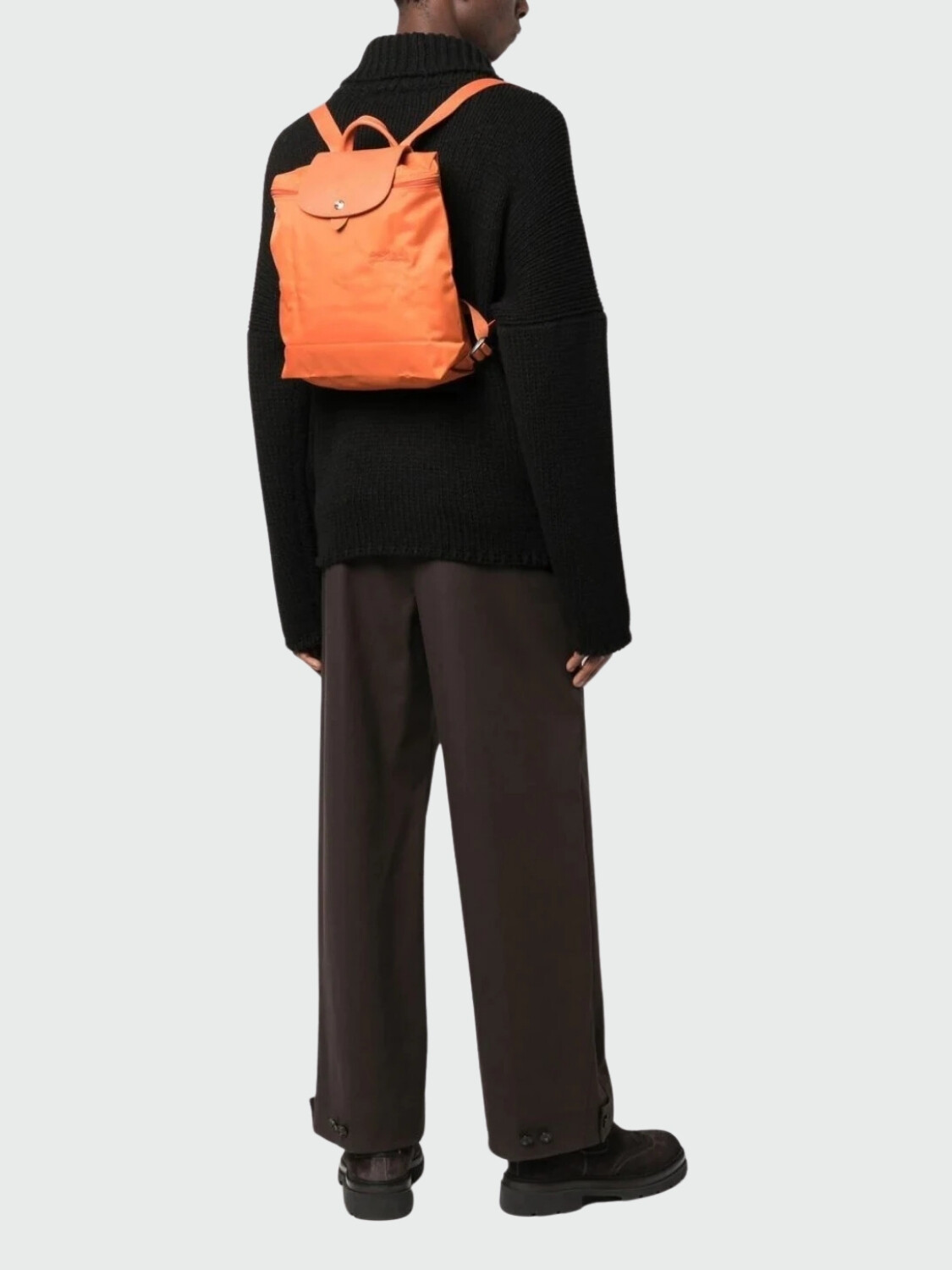 Longchamp - Le Pliage Green M BackPack Naranja