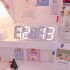 Reloj Digital Mesa Pared Luz Led Moderno Despertador Usb Variante Color Blanco